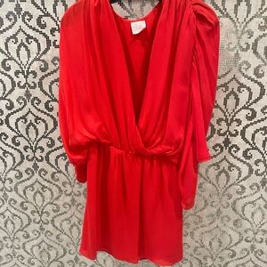 Bright Red Summer/Night Out Flowy Dress